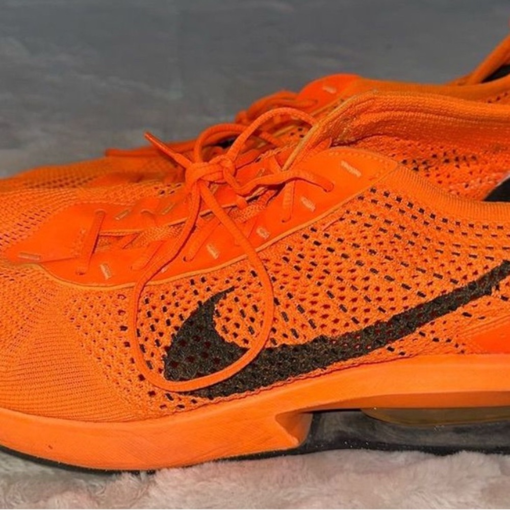 Nike Air Max Flyknit Racer Men's Sneakers Orange Size 14